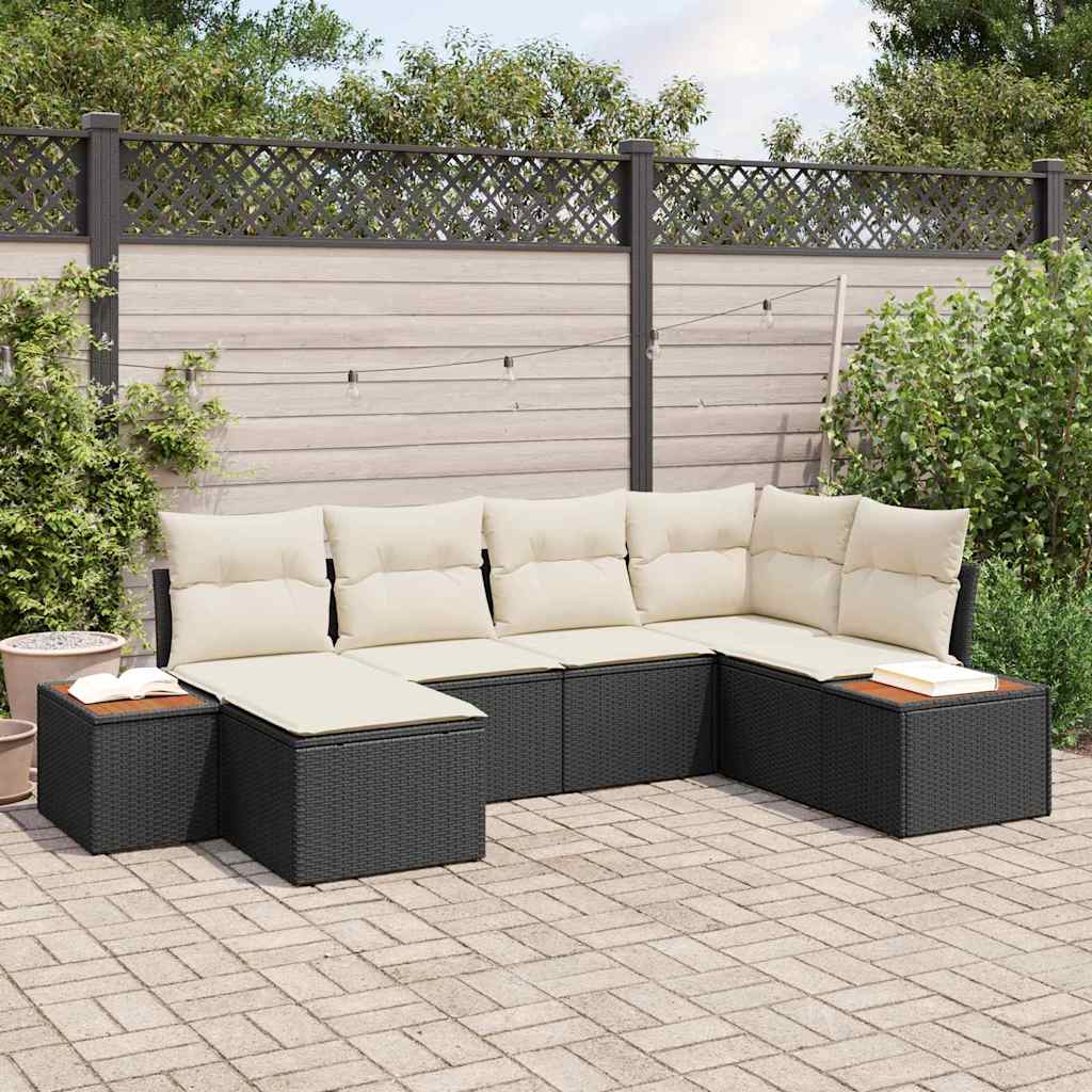 vidaXL Conjunto de sofás de jardín 7 uds. 6-Número de plazas