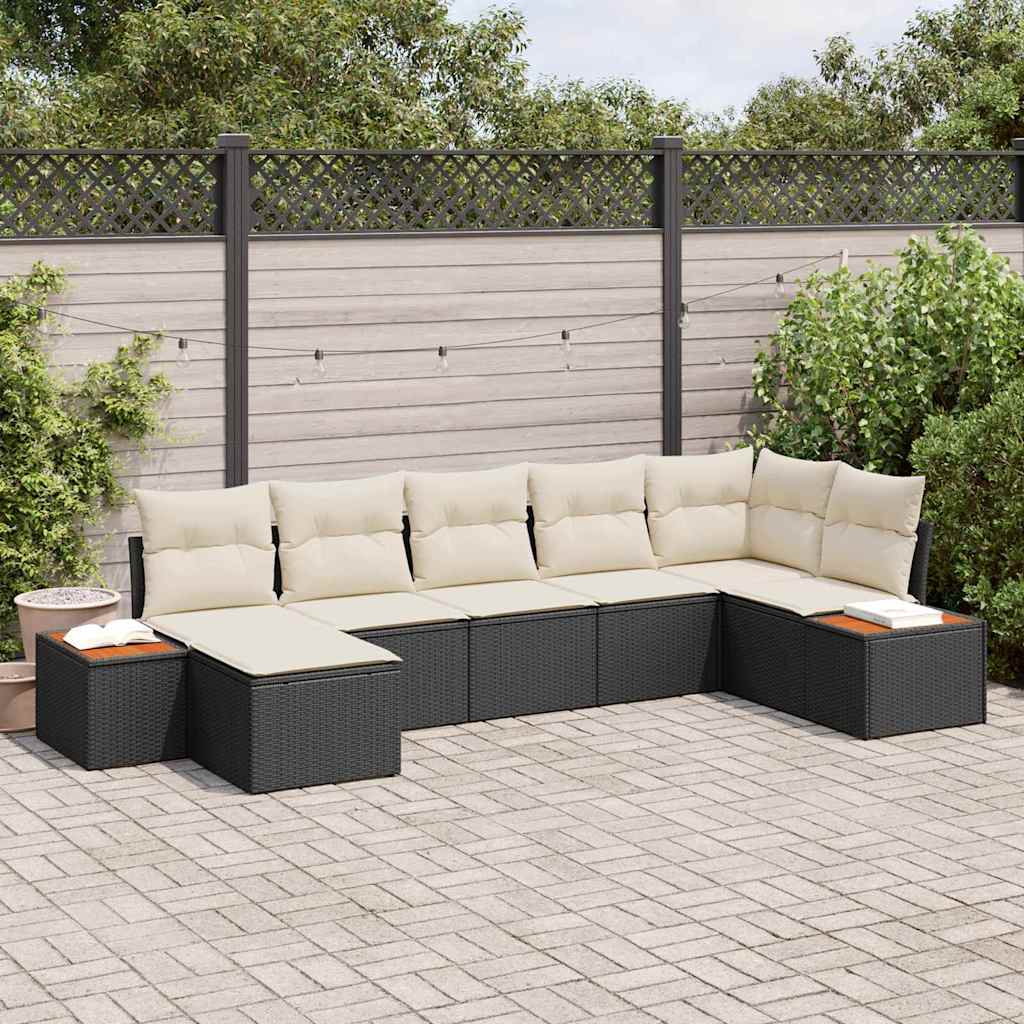 vidaXL Conjunto de sofás de jardín 8 uds. 7-Número de plazas