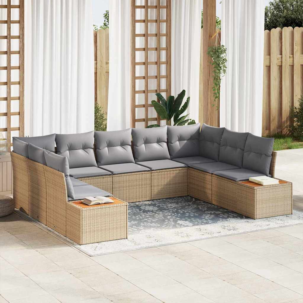 vidaXL Conjunto de sofás de jardín 5 uds. 9-Número de plazas