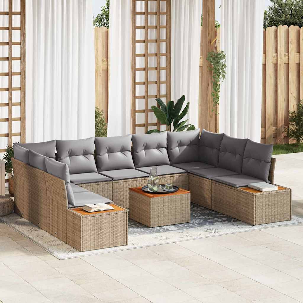 vidaXL Conjunto de sofás de jardín 5 uds. 9-Número de plazas