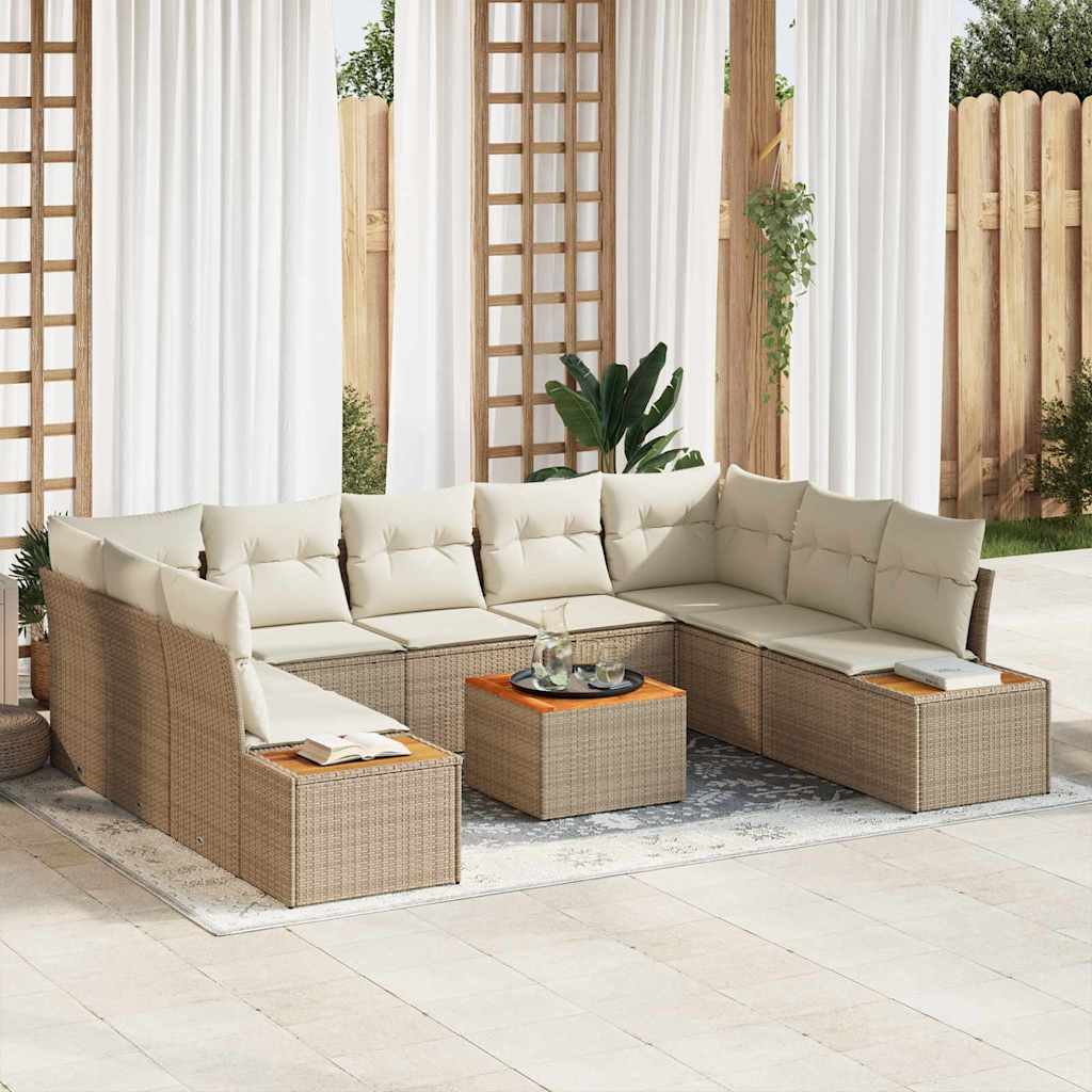 vidaXL Conjunto de sofás de jardín 5 uds. 9-Número de plazas