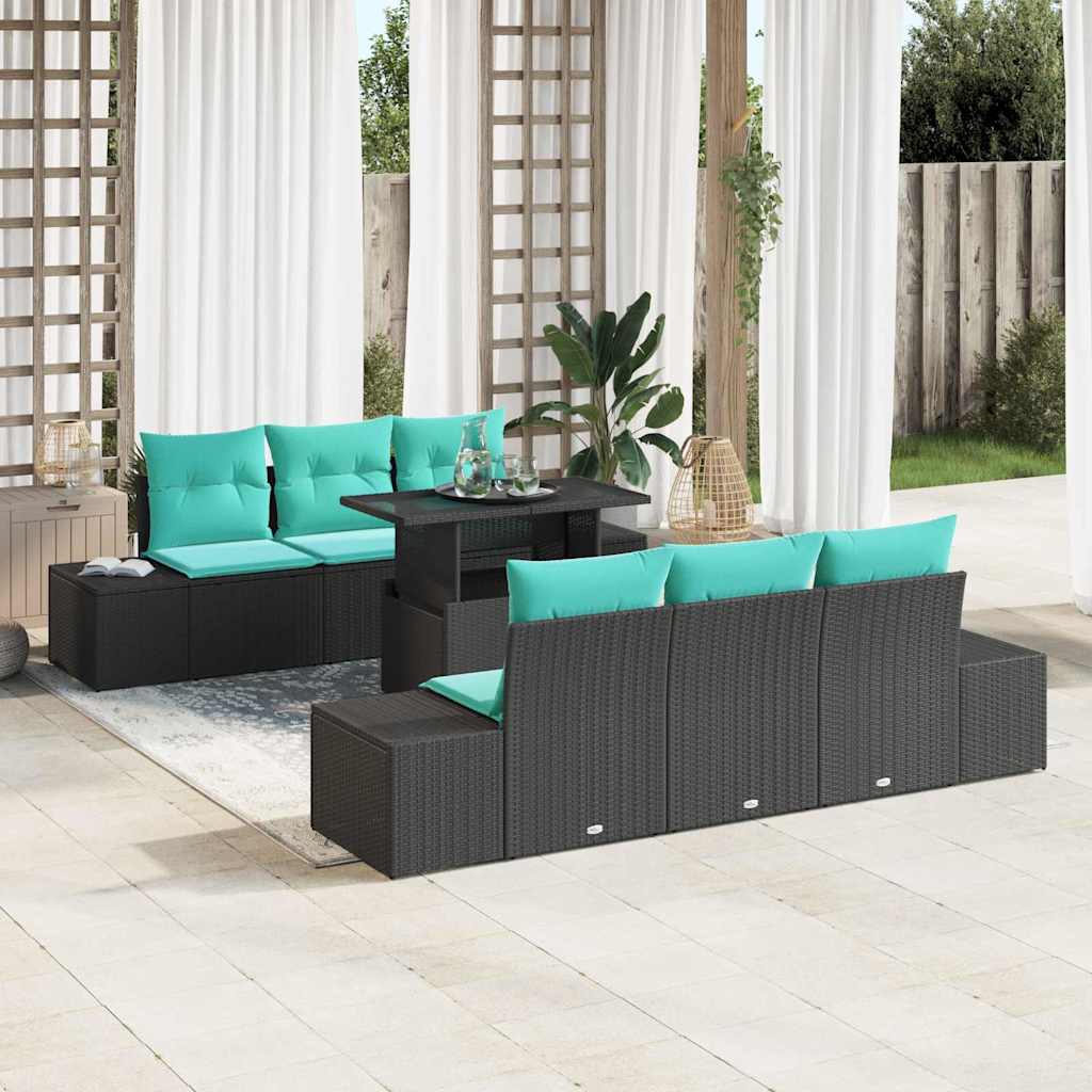 vidaXL Conjunto de sofá de jardín 7 uds. 6-Número de plazas