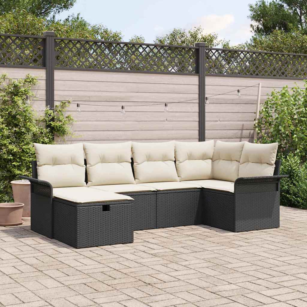 vidaXL Conjunto de sofá de jardín 6 uds. Poliratán
