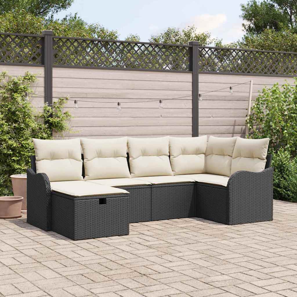 vidaXL Conjunto de sofá de jardín 6 uds. Poliratán