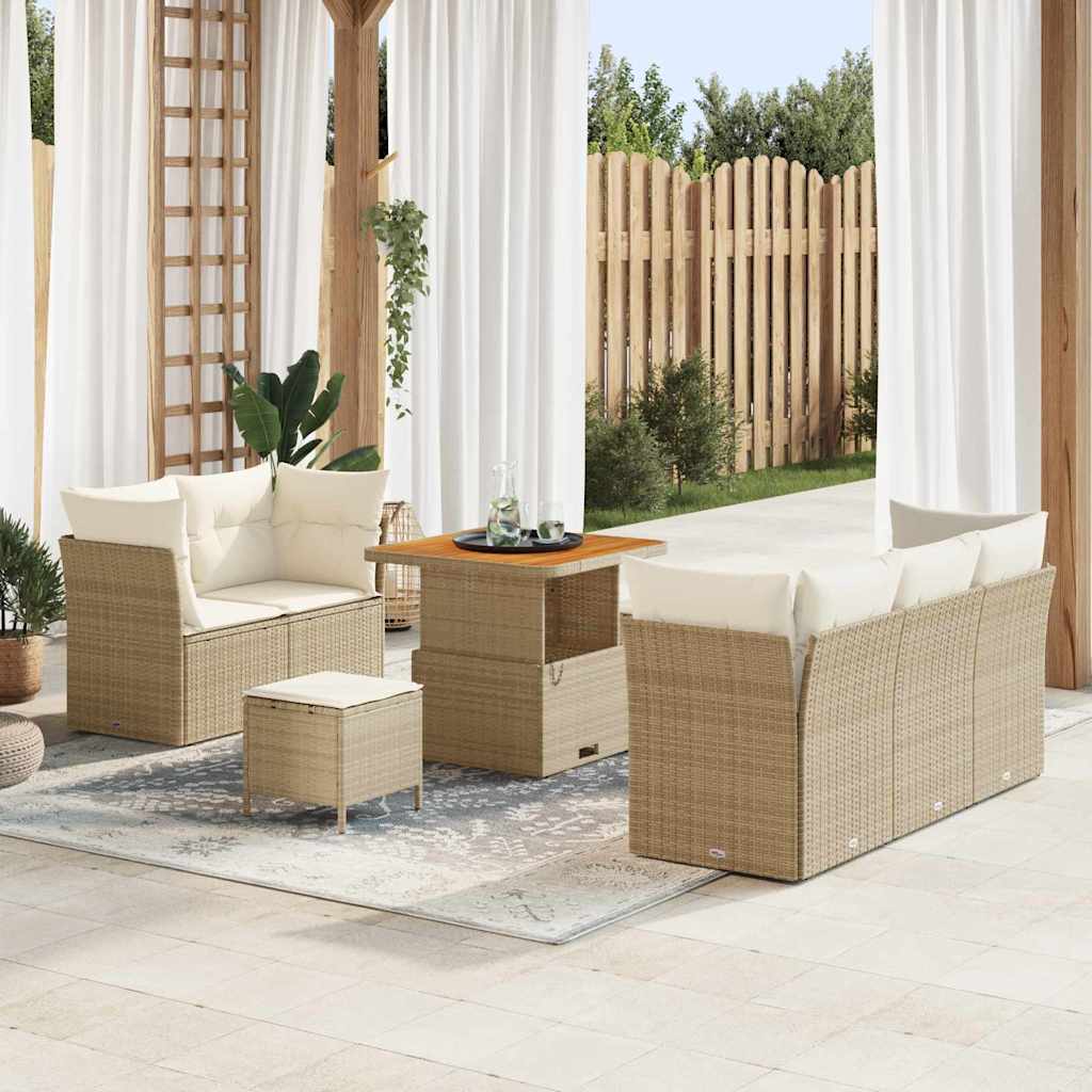 vidaXL Conjunto de sofá de jardín 8 uds. 5-Número de plazas