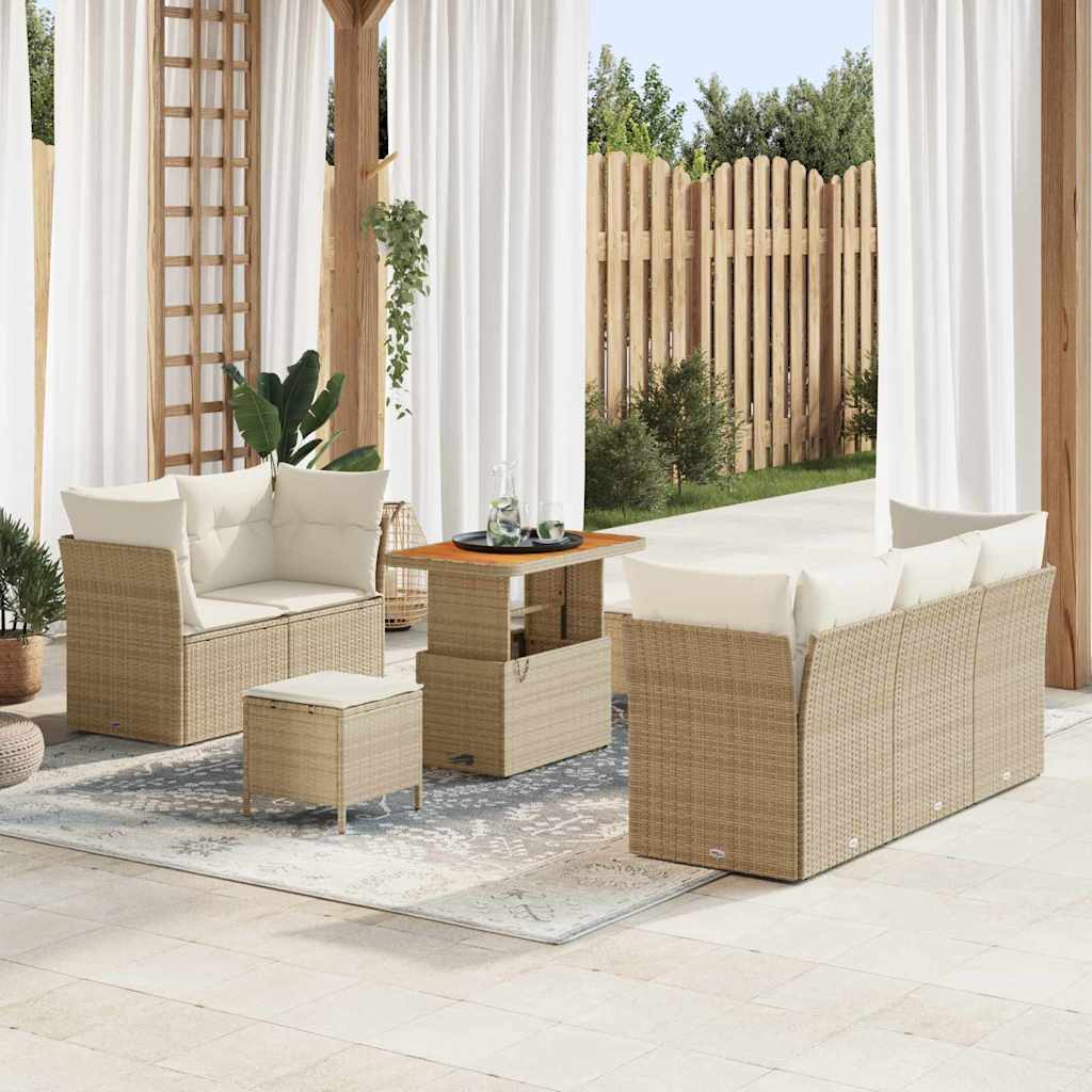 vidaXL Conjunto de sofá de jardín 8 uds. 5-Número de plazas