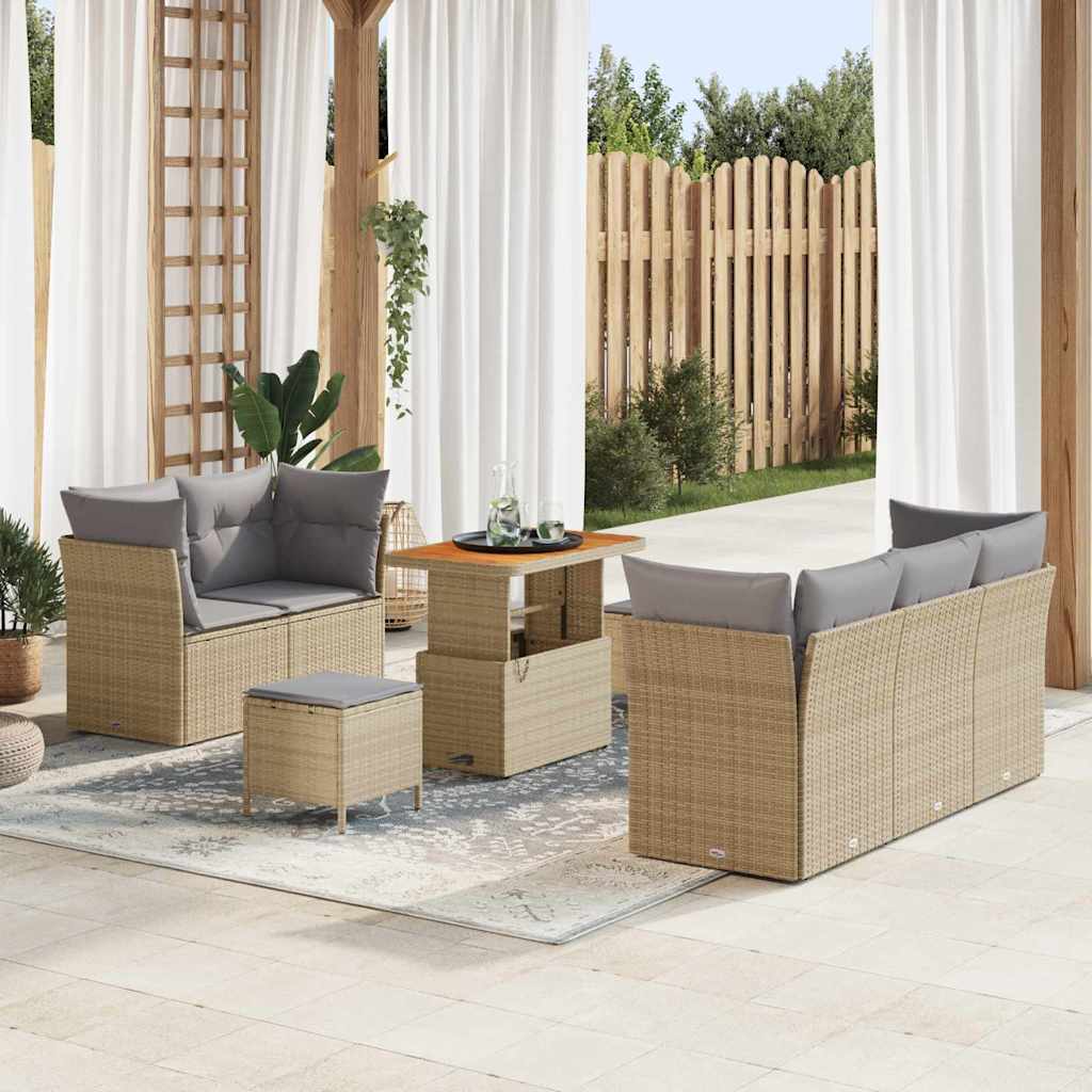 vidaXL Conjunto de sofá de jardín 8 uds. 5-Número de plazas