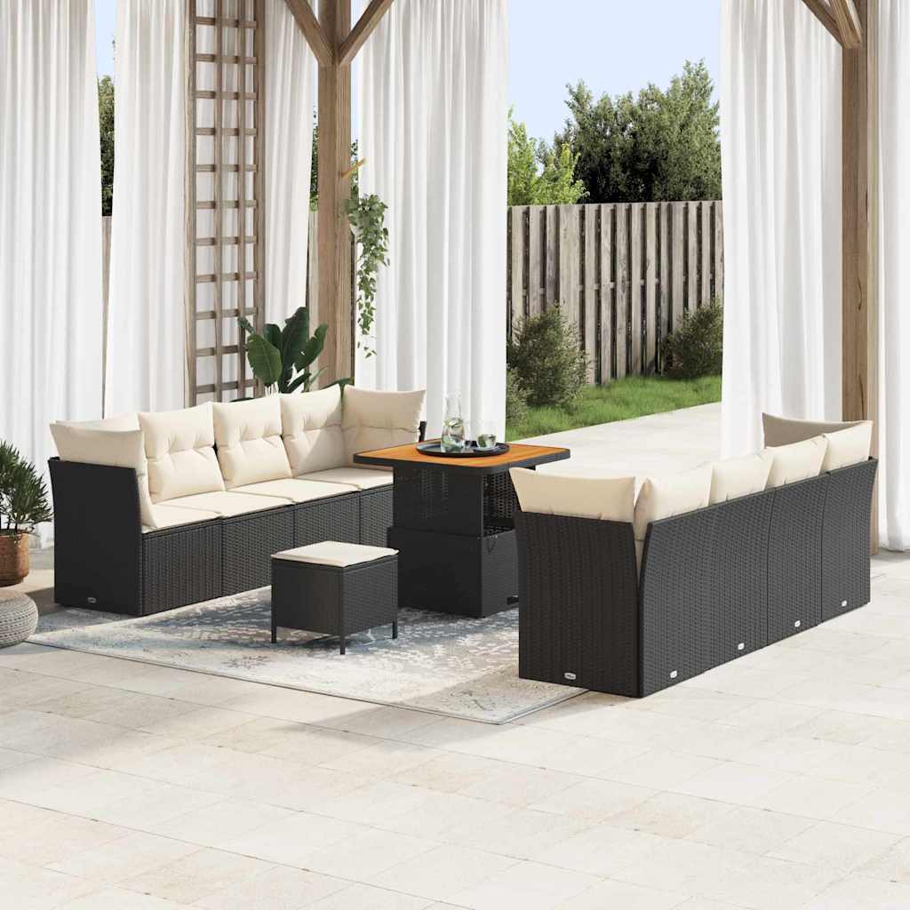 vidaXL Conjunto de sofá de jardín 11 uds. 8-Número de plazas