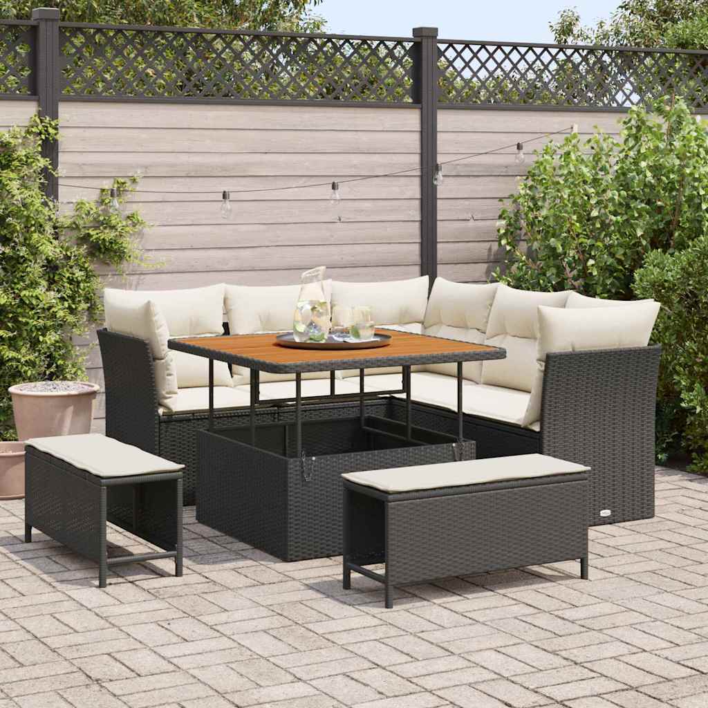 vidaXL Conjunto de sofá de jardín 8 uds. 5-Número de plazas