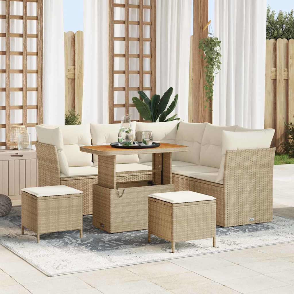vidaXL Conjunto de sofá de jardín 8 uds. 5-Número de plazas