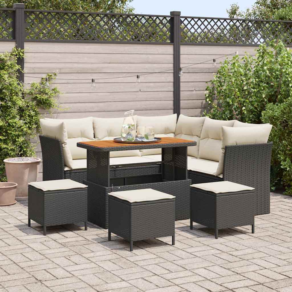 vidaXL Conjunto de sofá de jardín 9 uds. 5-Número de plazas