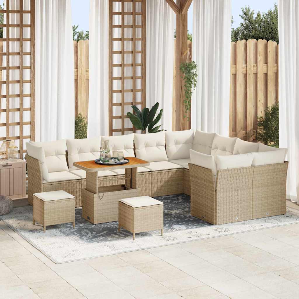 vidaXL Conjunto de sofá de jardín 12 uds. 9-Número de plazas