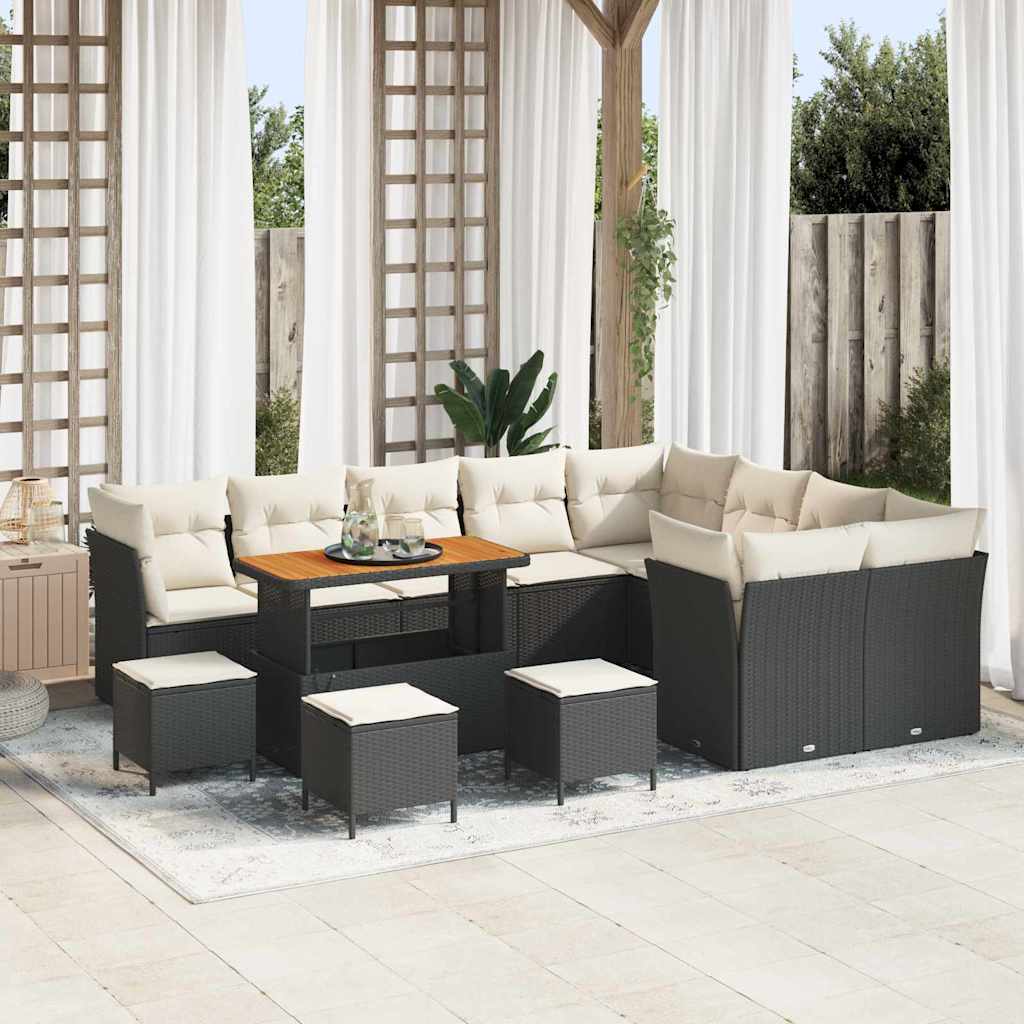 vidaXL Conjunto de sofá de jardín 13 uds. 9-Número de plazas