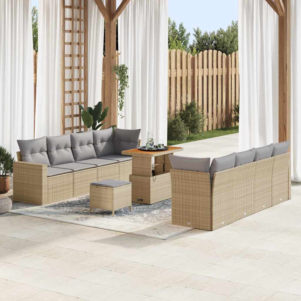 vidaXL Conjunto de sofás de jardín 12 uds. 12-Número de plazas