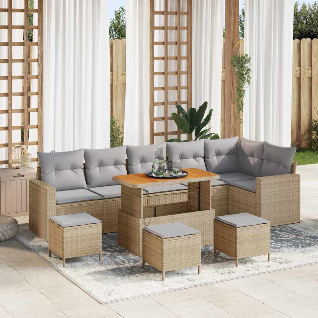 vidaXL Conjunto de sofás de jardín 12 uds. 8-Número de plazas