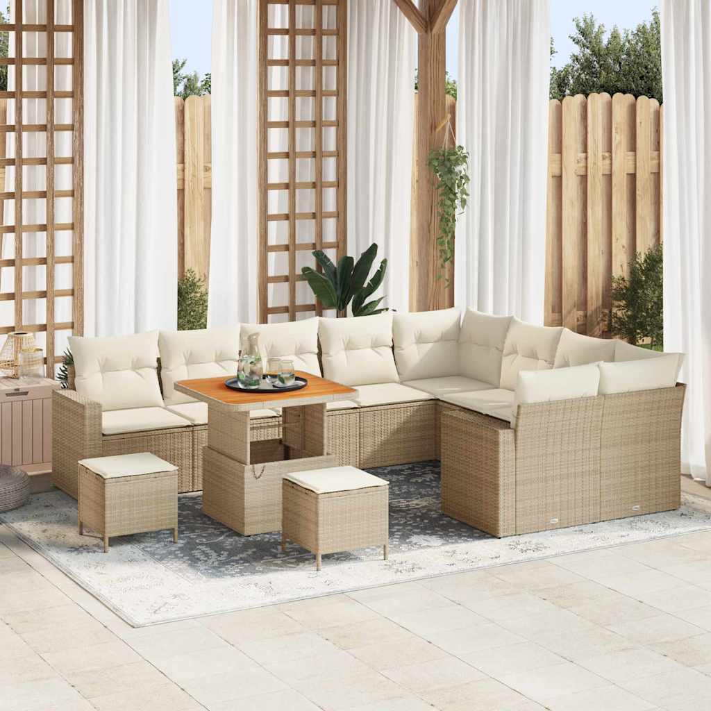 vidaXL Conjunto de sofás de jardín 13 uds. 10-Número de plazas