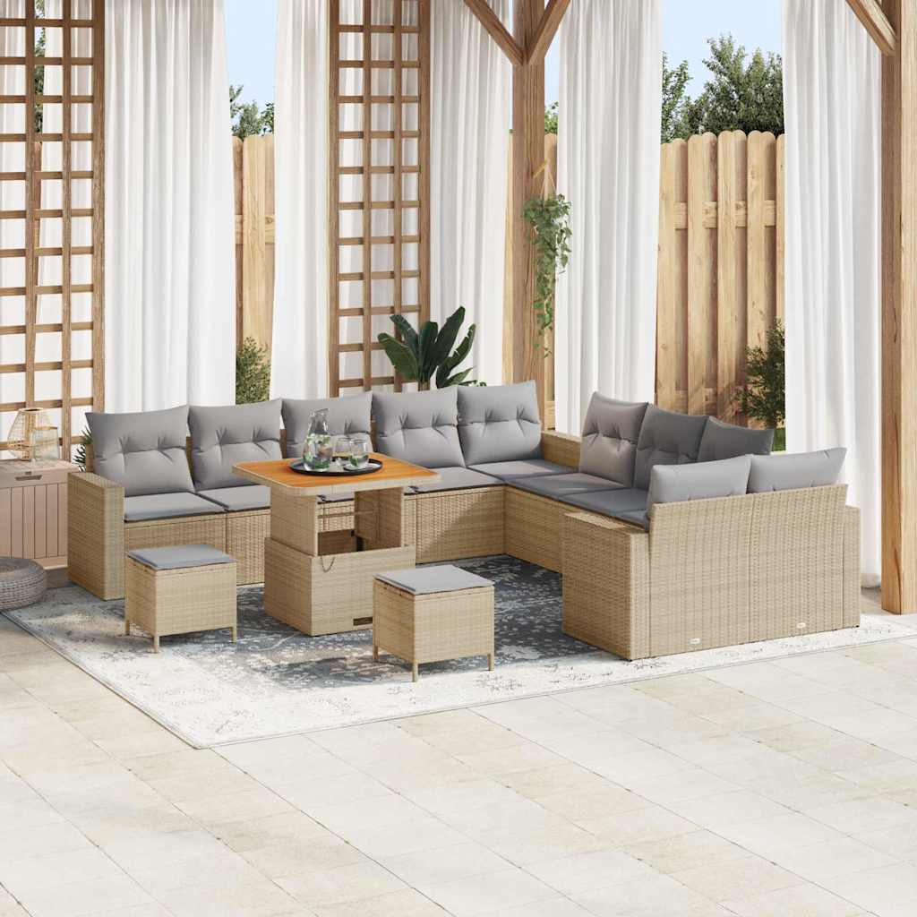 vidaXL Conjunto de sofás de jardín 17 uds. 10-Número de plazas