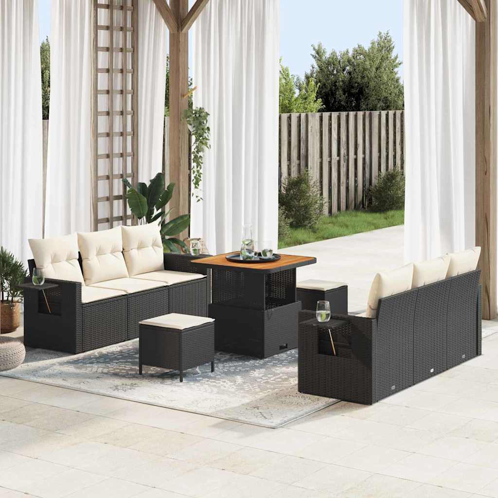 vidaXL Conjunto de sofá de jardín 9 uds. 6-Número de plazas