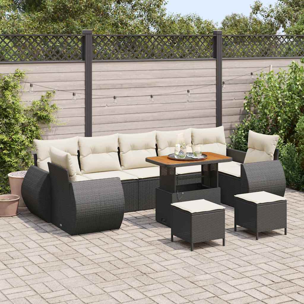 vidaXL Conjunto de sofá de jardín 10 uds. 7-Número de plazas