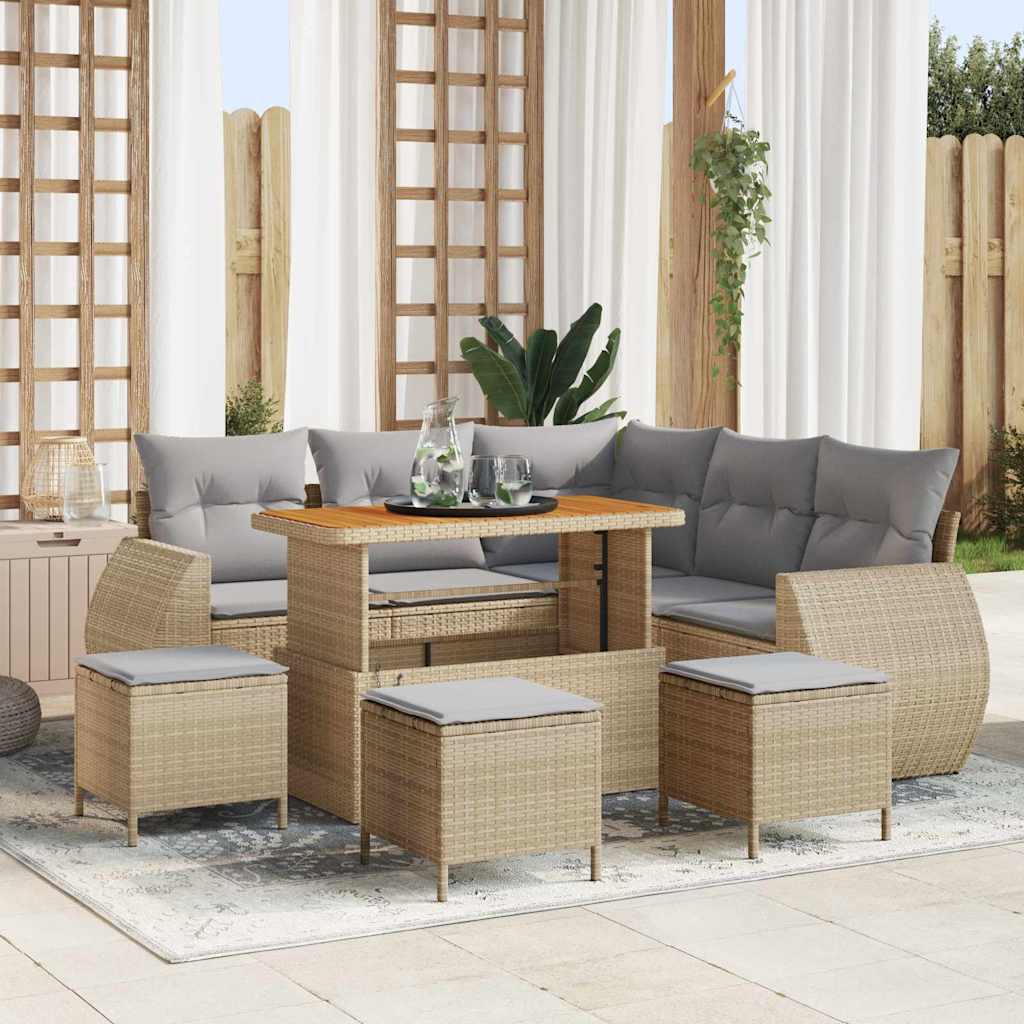 vidaXL Conjunto de sofá de jardín 9 uds. 8-Número de plazas