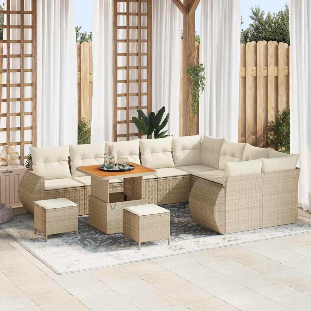 vidaXL Conjunto de sofá de jardín 12 uds. 12-Número de plazas