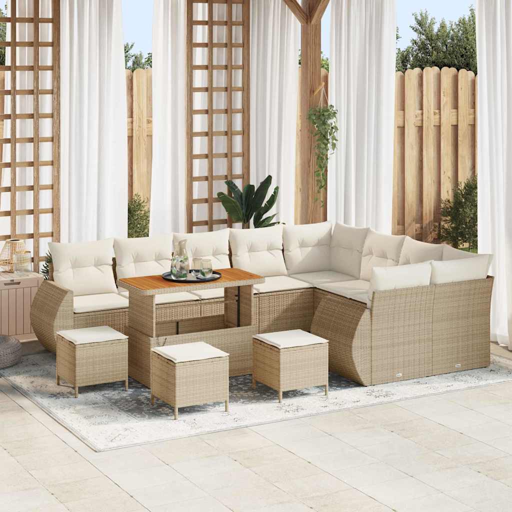 vidaXL Conjunto de sofá de jardín 13 uds. 13-Número de plazas