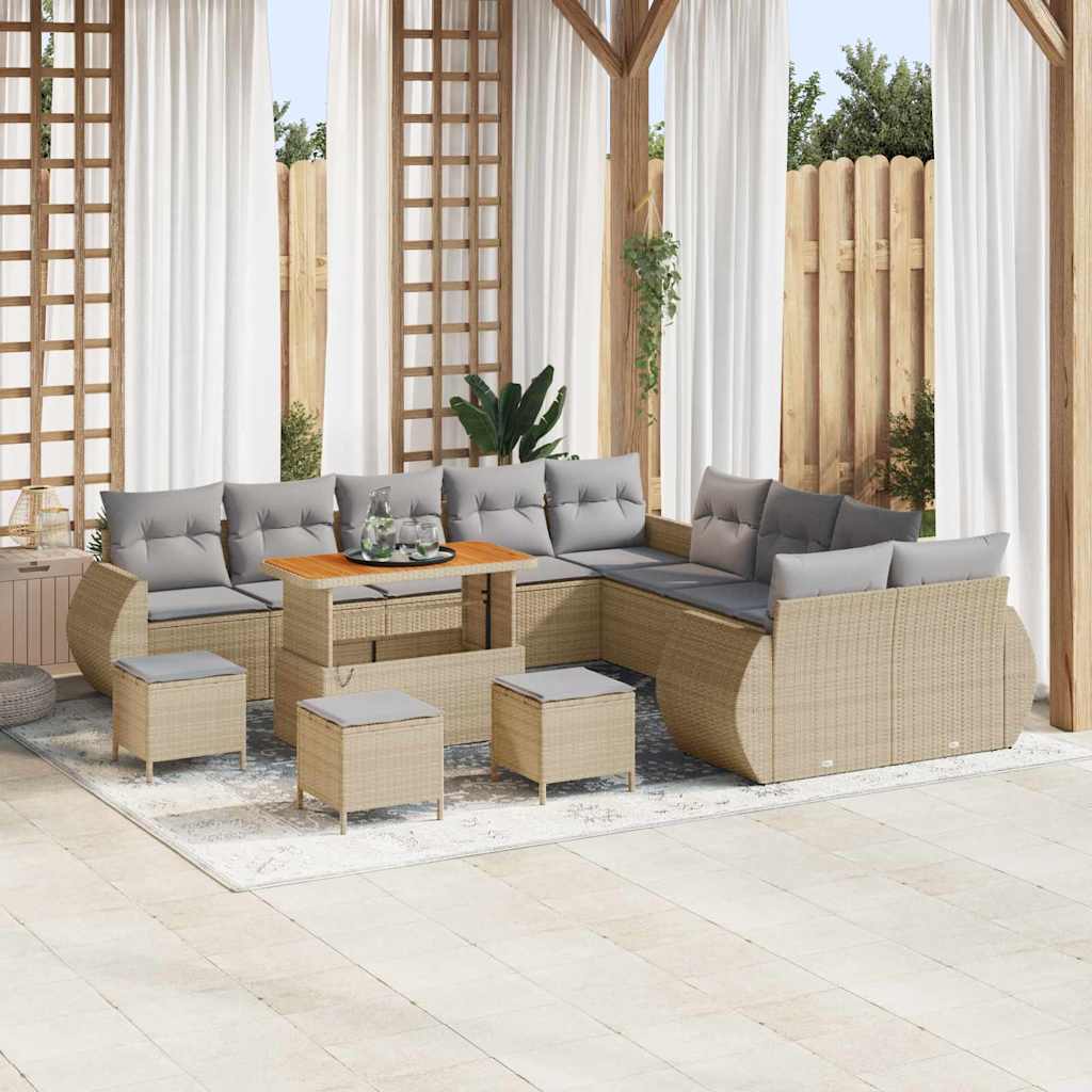 vidaXL Conjunto de sofá de jardín 14 uds. 14-Número de plazas