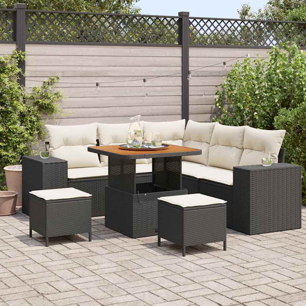 vidaXL Conjunto de sofá de jardín 8 uds. 7-Número de plazas