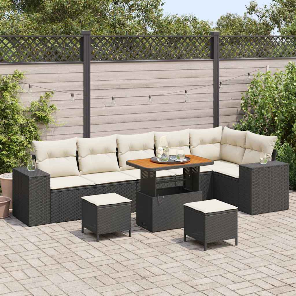 vidaXL Conjunto de sofá de jardín 9 uds. 6-Número de plazas