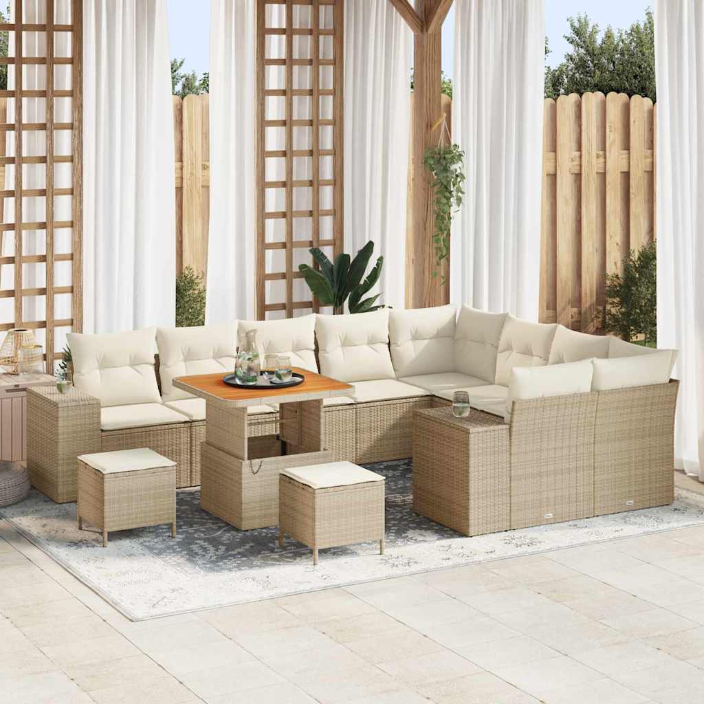 vidaXL Conjunto de sofá de jardín 12 uds. 9-Número de plazas