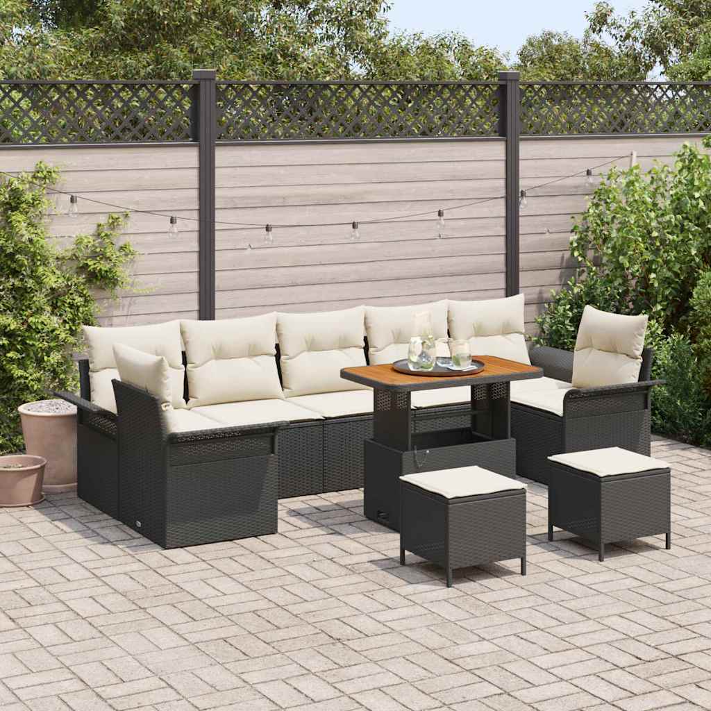 vidaXL Conjunto de sofá de jardín 10 uds. 9-Número de plazas