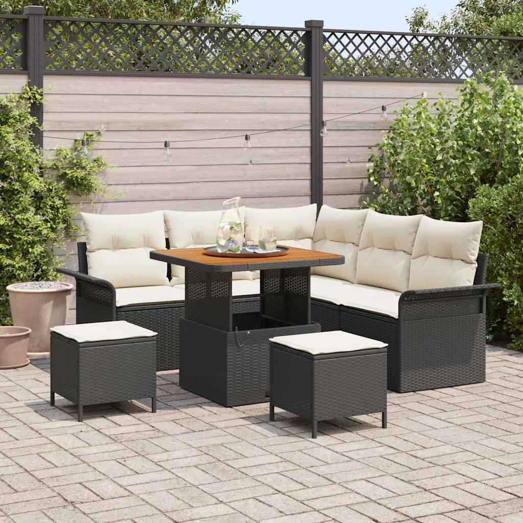 vidaXL Conjunto de sofá de jardín 8 uds. 7-Número de plazas
