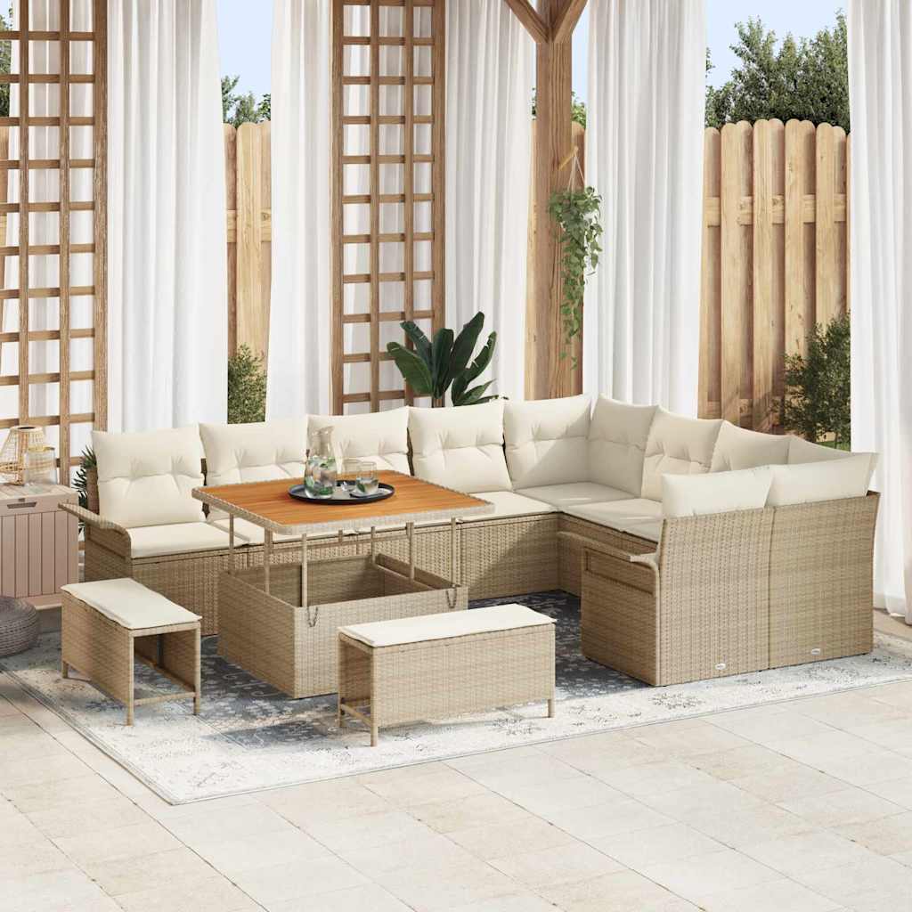 vidaXL Conjunto de sofá de jardín 12 uds. 11-Número de plazas