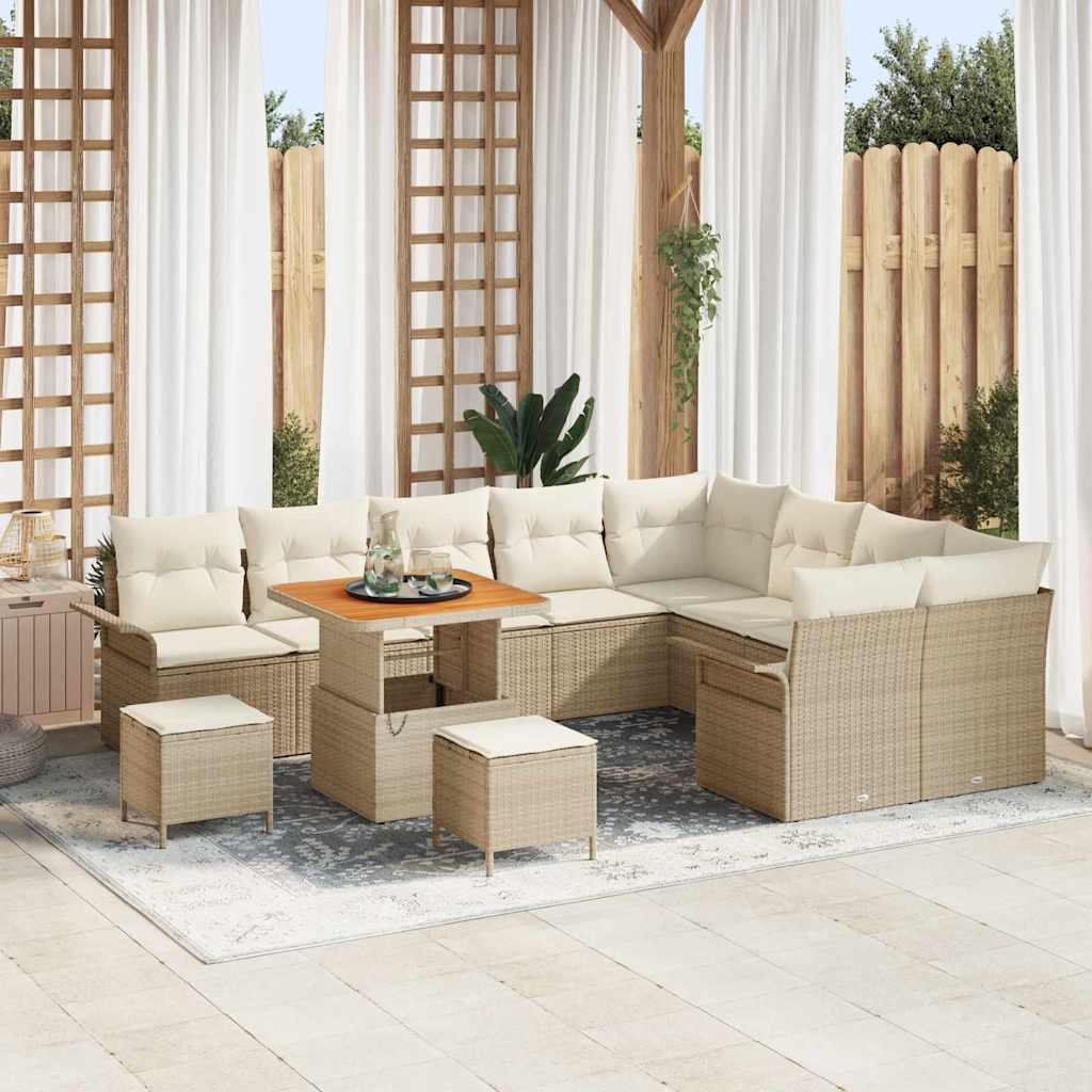 vidaXL Conjunto de sofá de jardín 12 uds. 11-Número de plazas