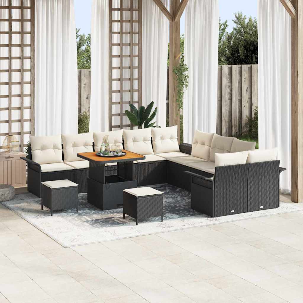 vidaXL Conjunto de sofá de jardín 13 uds. 12-Número de plazas