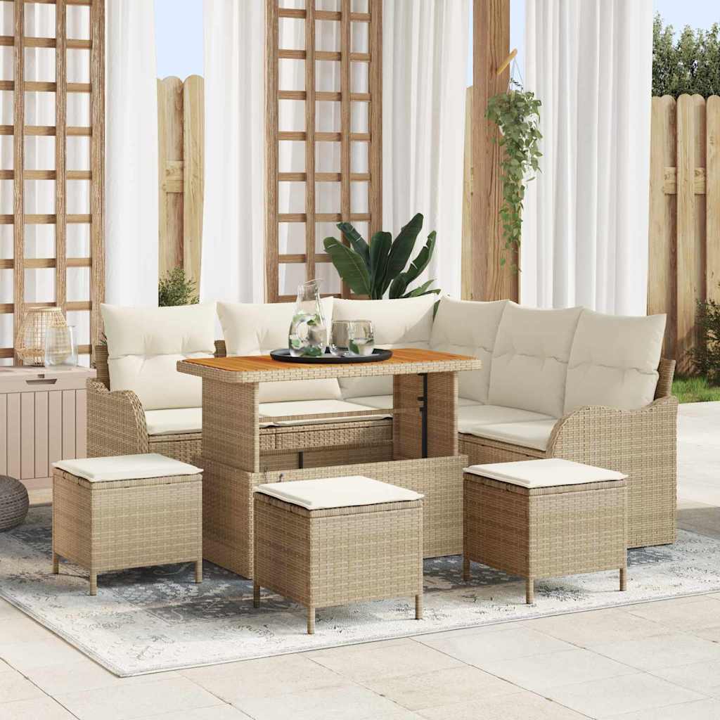vidaXL Conjunto de sofá de jardín 9 uds. 8-Número de plazas