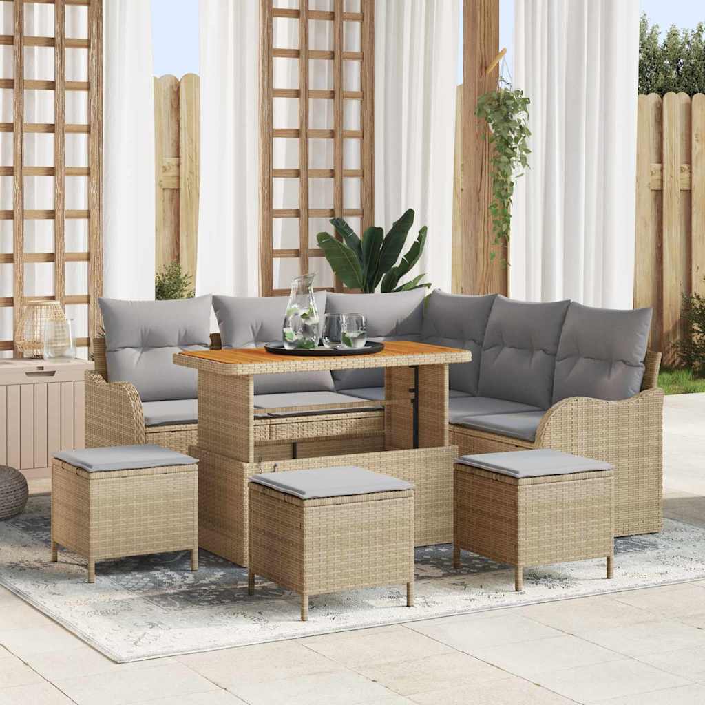 vidaXL Conjunto de sofá de jardín 9 uds. 8-Número de plazas