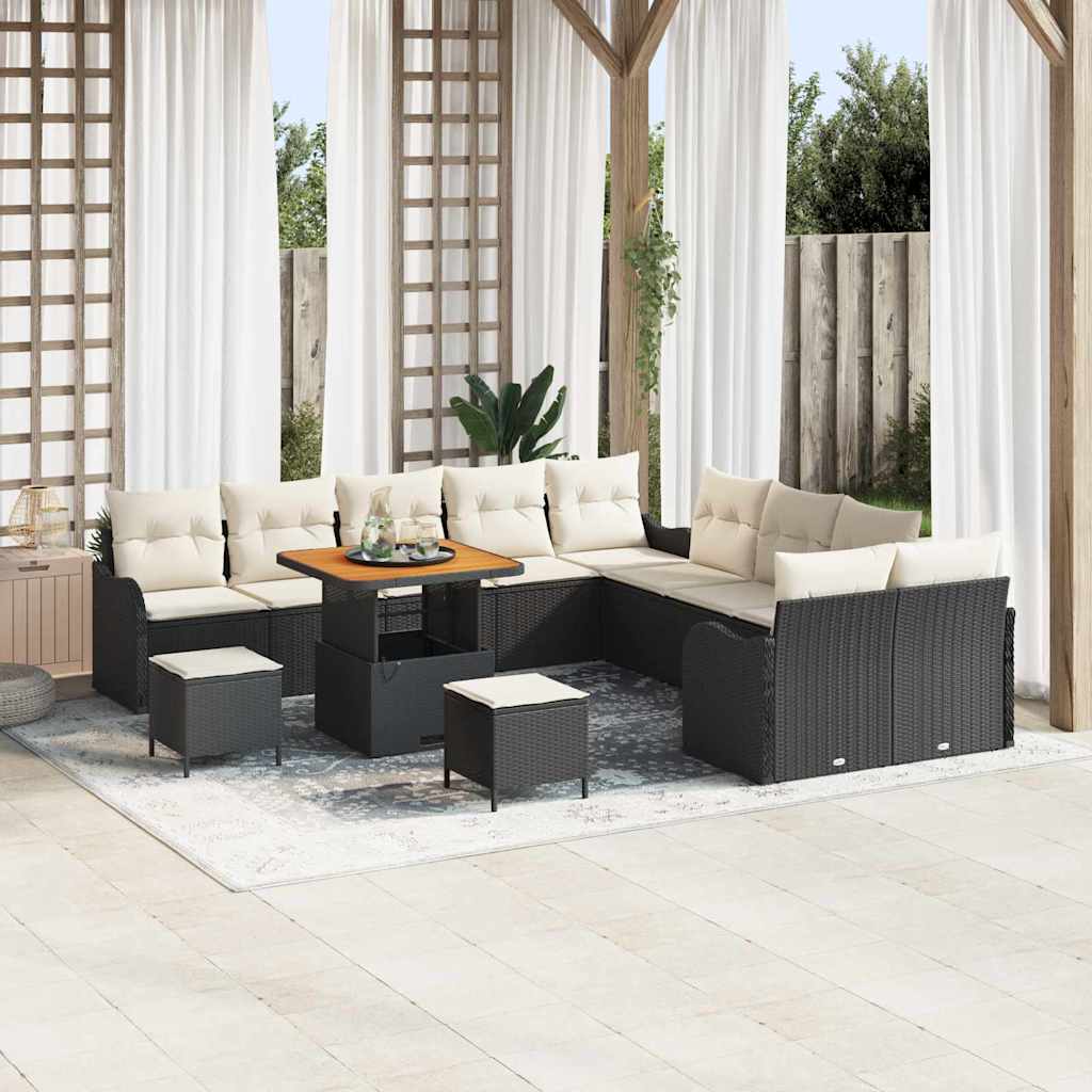 vidaXL Conjunto de sofá de jardín 13 uds. 12-Número de plazas