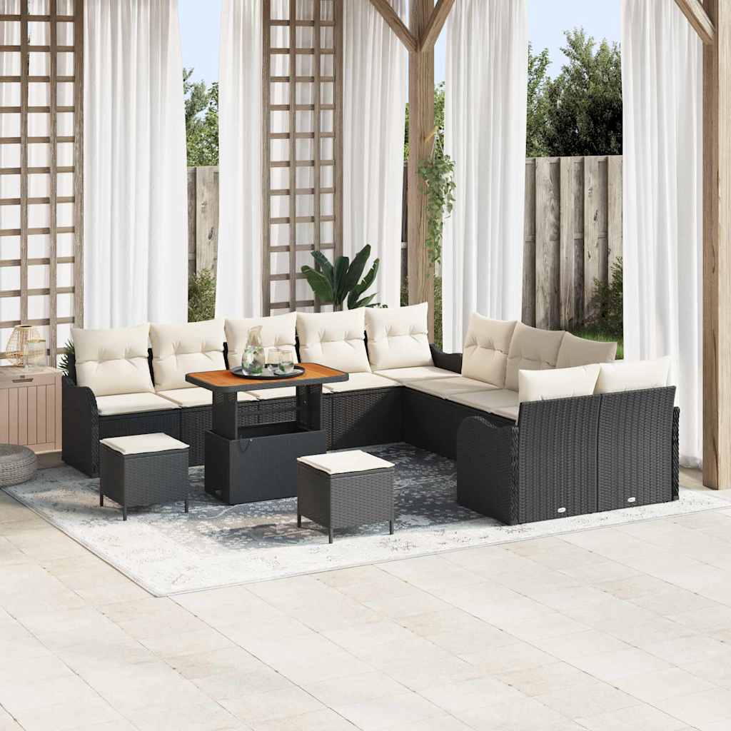 vidaXL Conjunto de sofá de jardín 13 uds. 12-Número de plazas