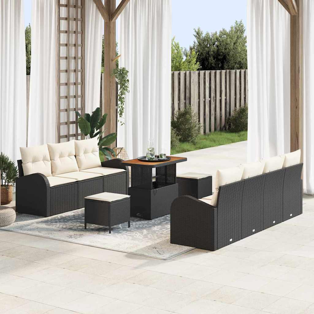 vidaXL Conjunto de sofá de jardín 10 uds. 9-Número de plazas