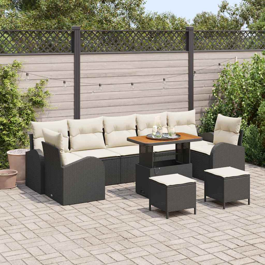 vidaXL Conjunto de sofá de jardín 10 uds. 9-Número de plazas