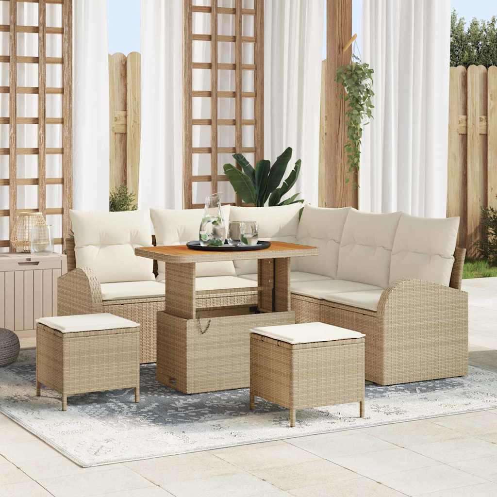 vidaXL Conjunto de sofá de jardín 8 uds. 7-Número de plazas