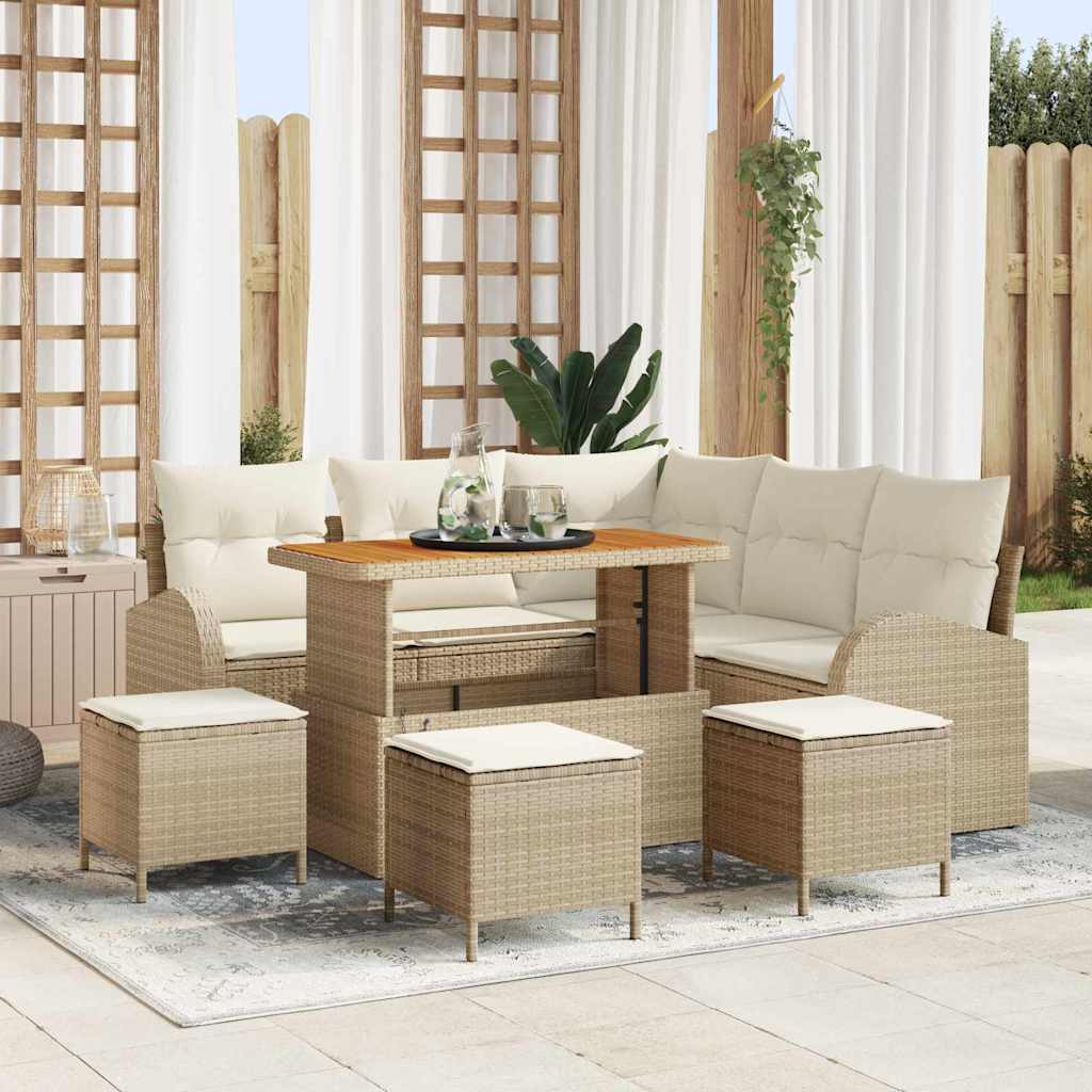vidaXL Conjunto de sofá de jardín 9 uds. 8-Número de plazas
