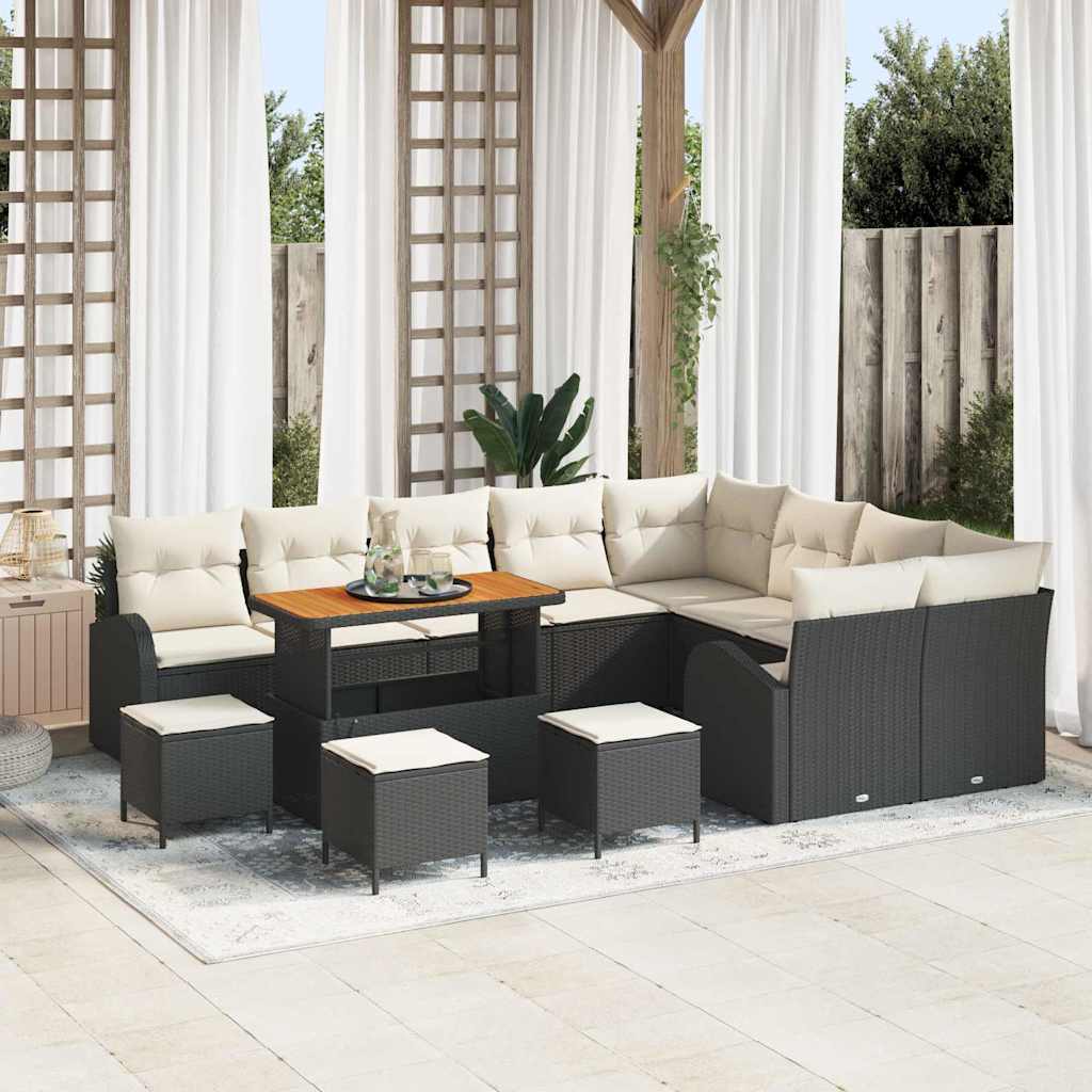 vidaXL Conjunto de sofá de jardín 13 uds. 12-Número de plazas