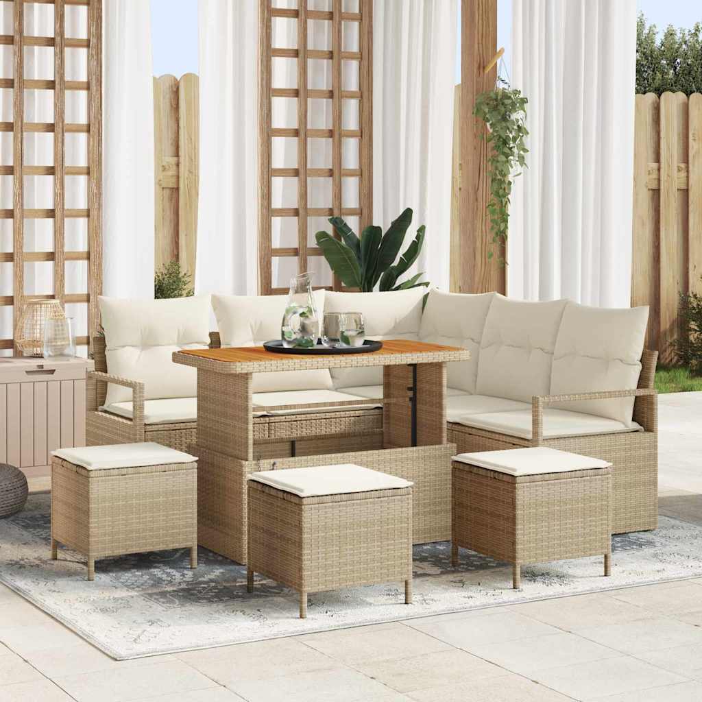 vidaXL Conjunto de sofá de jardín 9 uds. 8-Número de plazas