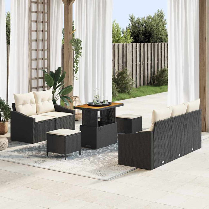 vidaXL Conjunto de sofá de jardín 8 uds. 7-Número de plazas