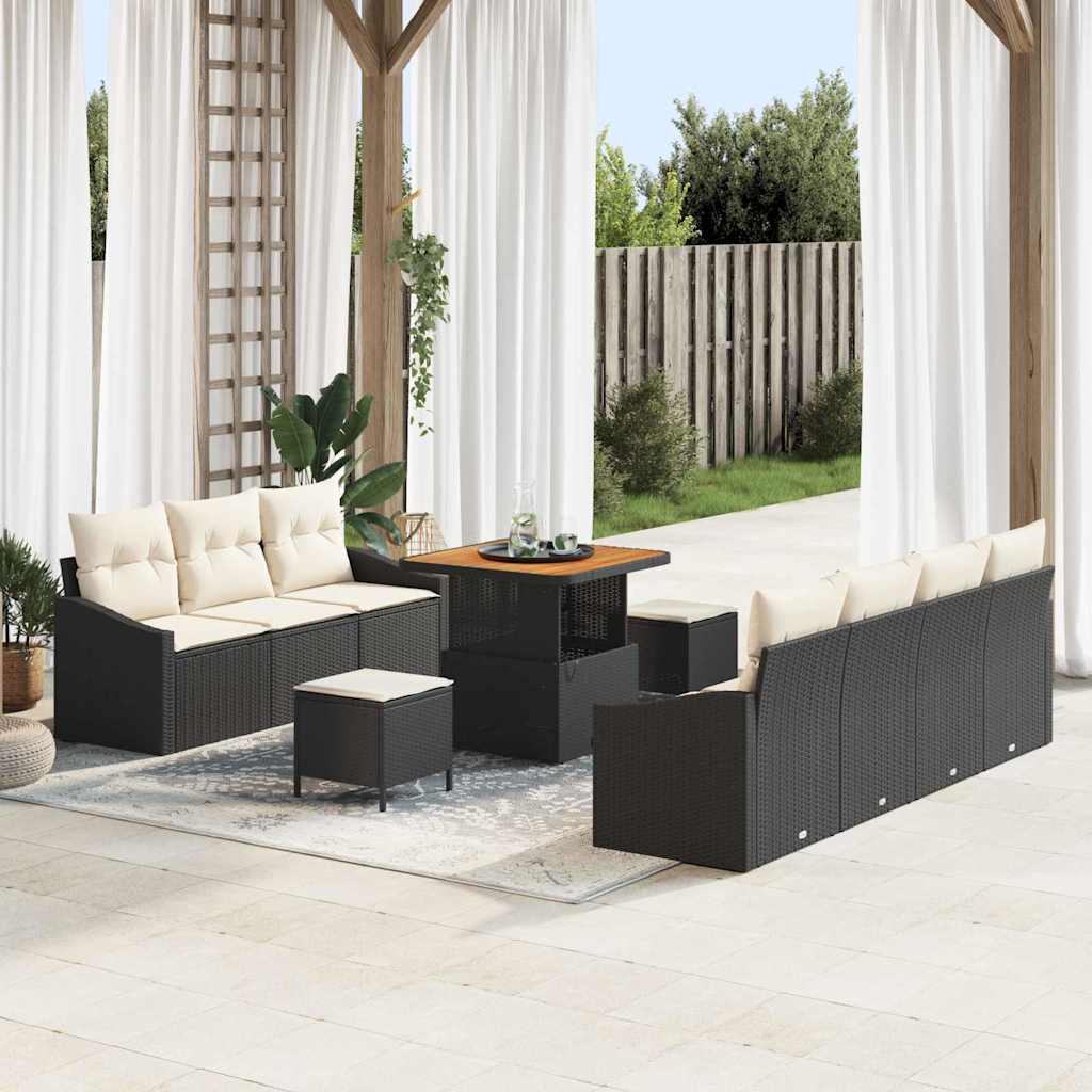 vidaXL Conjunto de sofá de jardín 10 uds. 9-Número de plazas