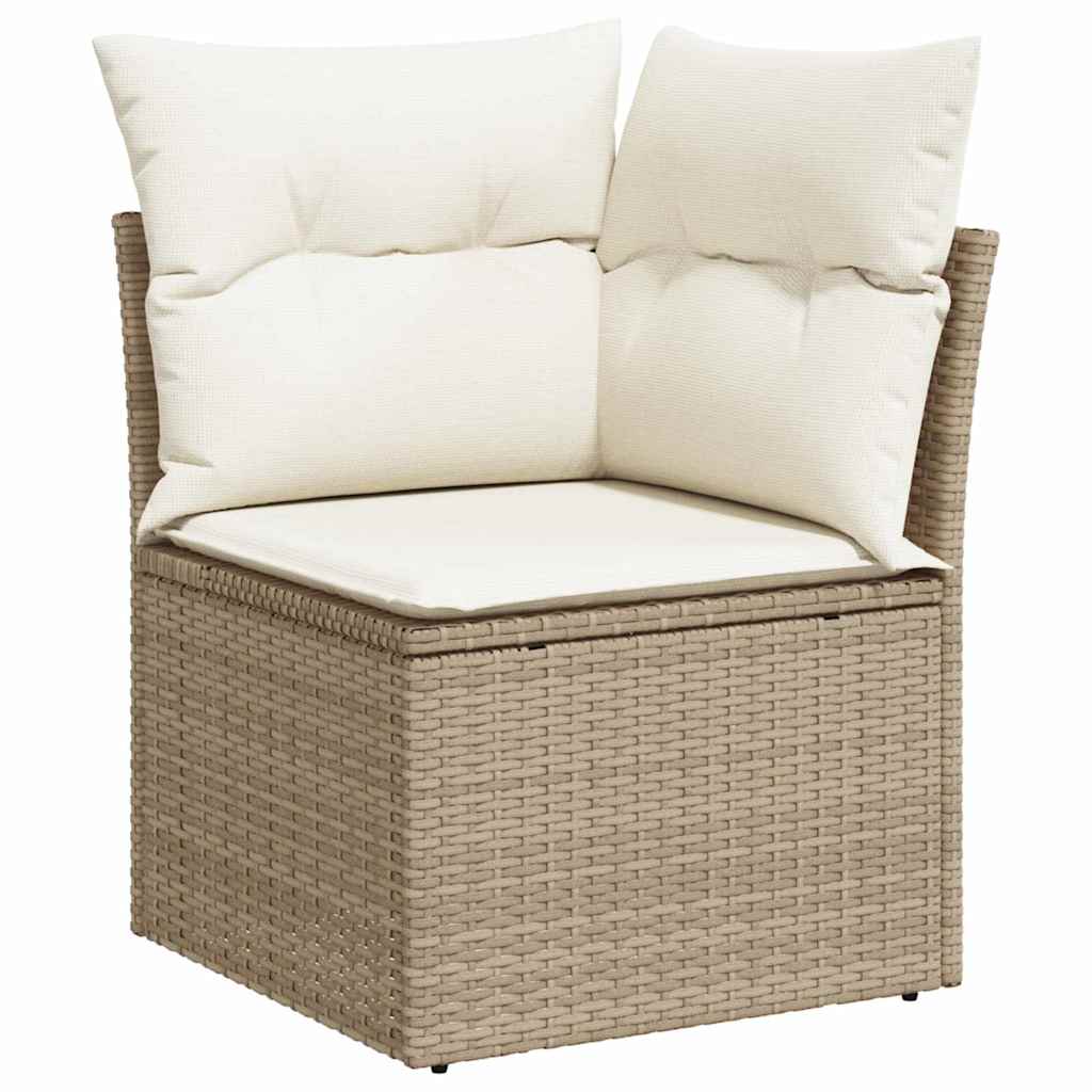 vidaXL Conjunto de sofás de jardín 12 uds. 7-Número de plazas Beige