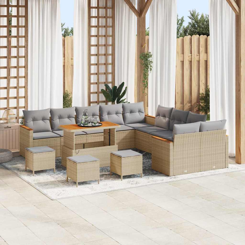 vidaXL Conjunto de sofás de jardín 18 uds. 12-Número de plazas