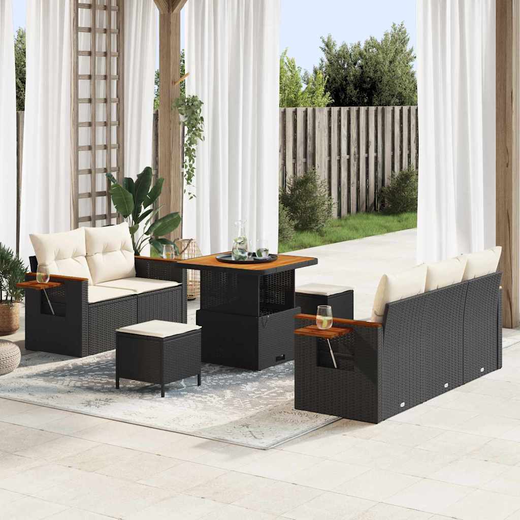 vidaXL Conjunto de sofás de jardín 10 uds. 7-Número de plazas